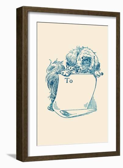 Vintage Dog Book Plate-Eugene Field-Framed Art Print