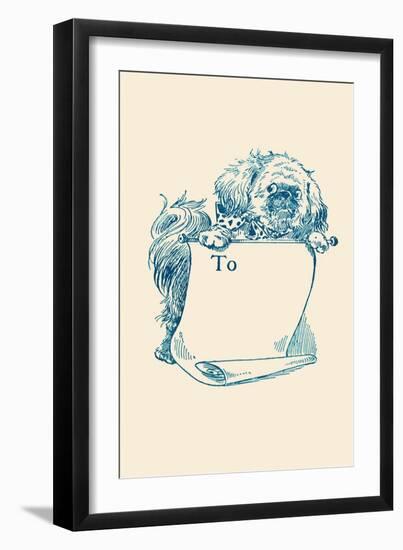 Vintage Dog Book Plate-Eugene Field-Framed Art Print