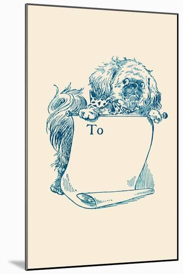 Vintage Dog Book Plate-Eugene Field-Mounted Art Print