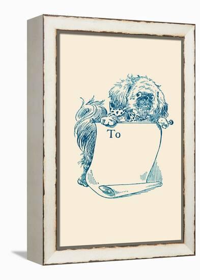 Vintage Dog Book Plate-Eugene Field-Framed Stretched Canvas