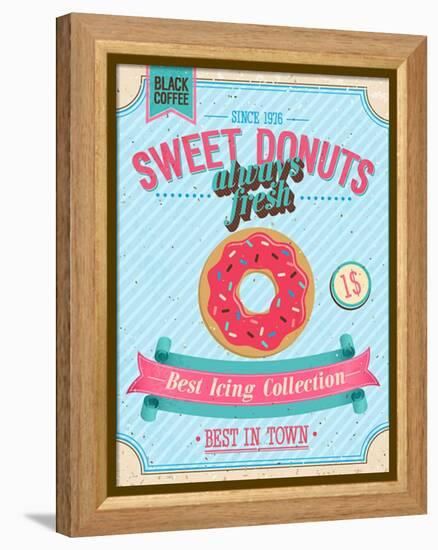 Vintage Donuts Poster-avean-Framed Stretched Canvas