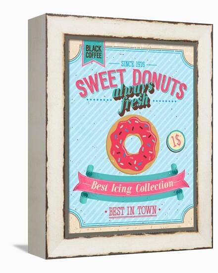 Vintage Donuts Poster-avean-Framed Stretched Canvas