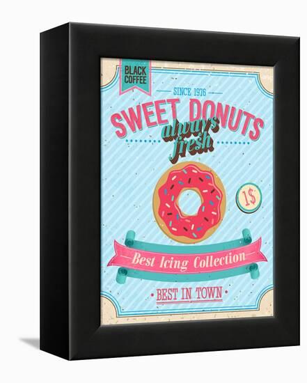 Vintage Donuts Poster-avean-Framed Stretched Canvas