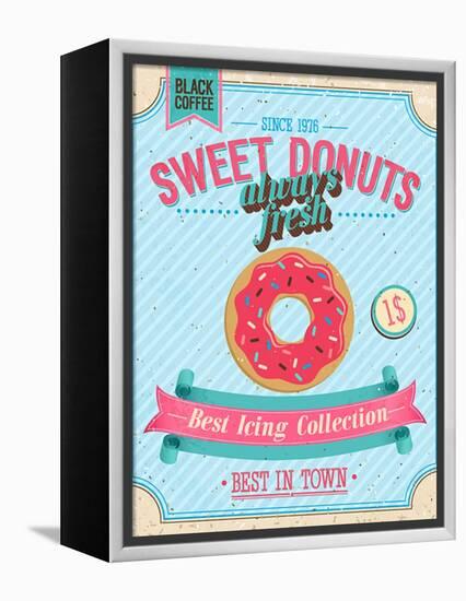 Vintage Donuts Poster-avean-Framed Stretched Canvas