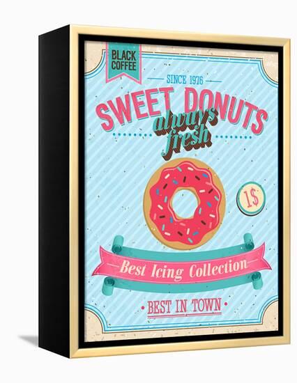 Vintage Donuts Poster-avean-Framed Stretched Canvas