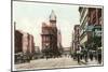 Vintage Downtown Kansas City-null-Mounted Art Print