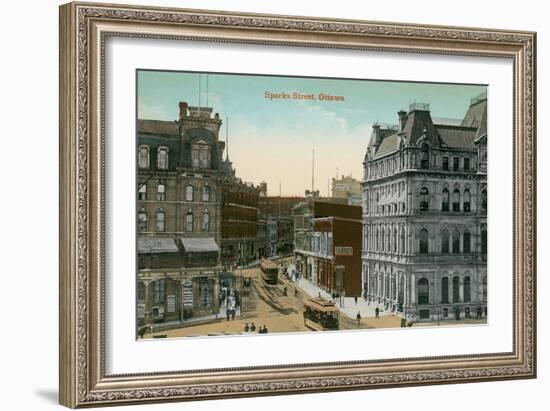 Vintage Downtown Ottawa, Canada-null-Framed Art Print