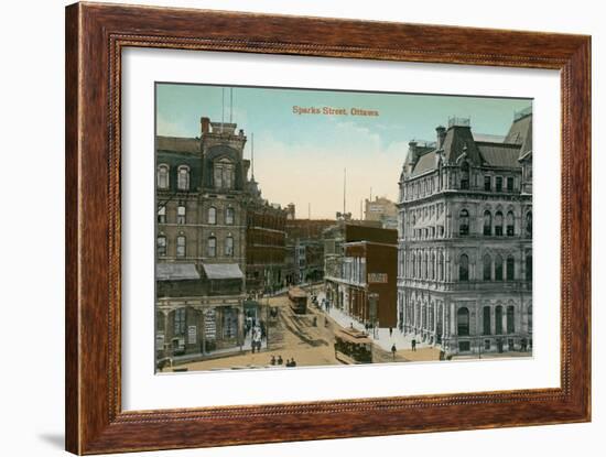 Vintage Downtown Ottawa, Canada-null-Framed Art Print