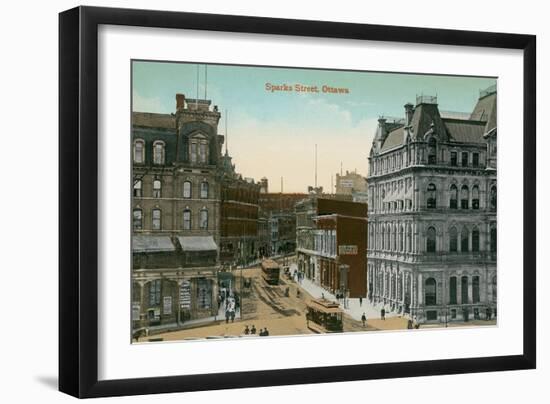 Vintage Downtown Ottawa, Canada-null-Framed Art Print