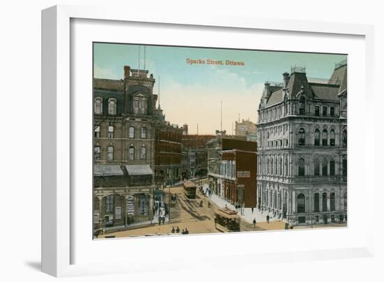 Vintage Downtown Ottawa, Canada-null-Framed Art Print