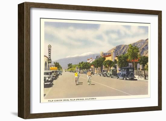 Vintage Downtown Palm Springs-null-Framed Premium Giclee Print