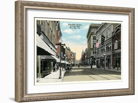 Vintage Downtown Roanoke-null-Framed Art Print