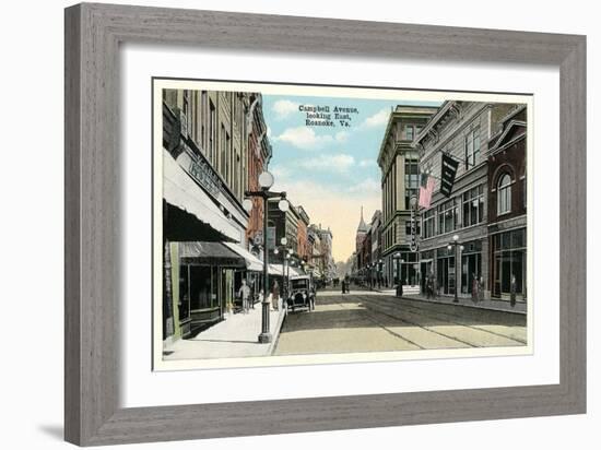 Vintage Downtown Roanoke-null-Framed Art Print