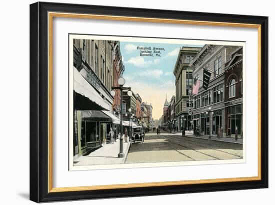 Vintage Downtown Roanoke-null-Framed Art Print