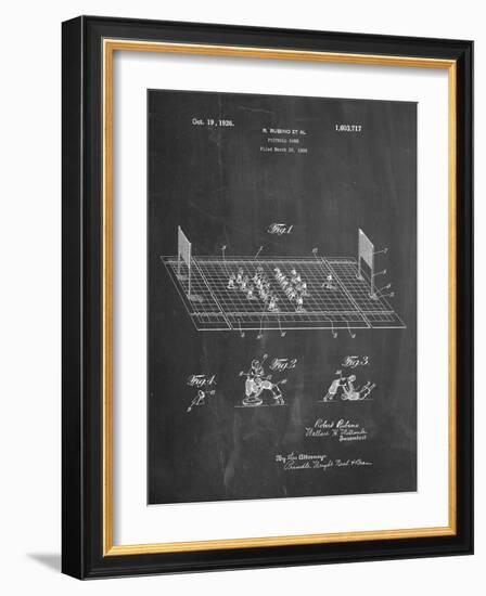 Vintage Electric Football Game Patent-null-Framed Art Print