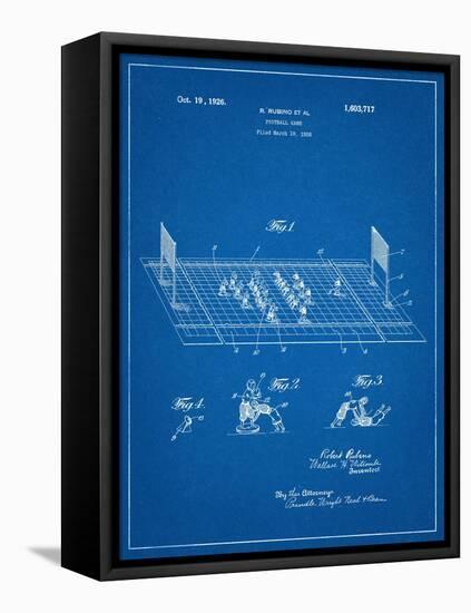Vintage Electric Football Game Patent-null-Framed Stretched Canvas