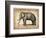 Vintage Elephant-NaxArt-Framed Art Print