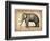 Vintage Elephant-NaxArt-Framed Art Print