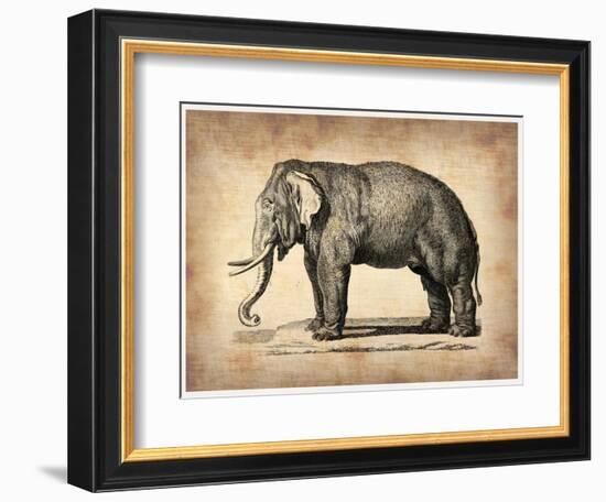 Vintage Elephant-NaxArt-Framed Art Print