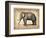 Vintage Elephant-NaxArt-Framed Art Print