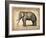 Vintage Elephant-NaxArt-Framed Art Print