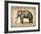 Vintage Elephant-NaxArt-Framed Art Print