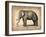 Vintage Elephant-NaxArt-Framed Art Print