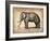 Vintage Elephant-NaxArt-Framed Art Print