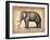 Vintage Elephant-NaxArt-Framed Art Print