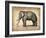 Vintage Elephant-NaxArt-Framed Art Print