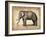 Vintage Elephant-NaxArt-Framed Art Print