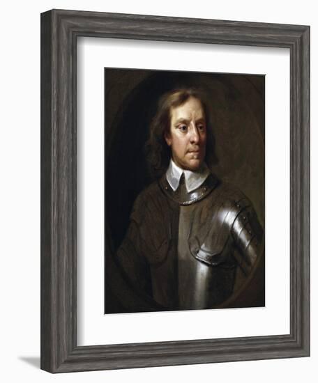 Vintage English History Painting of Lord Protector Oliver Cromwell-Stocktrek Images-Framed Art Print