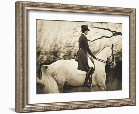 Vintage Equestrian - Piaffe-null-Framed Giclee Print