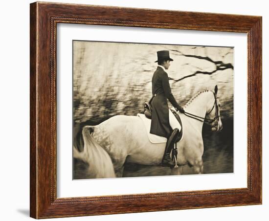 Vintage Equestrian - Piaffe-null-Framed Giclee Print