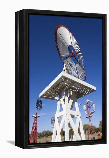 Vintage Farm Windmills, Elk City, Oklahoma, USA-Walter Bibikow-Framed Premier Image Canvas