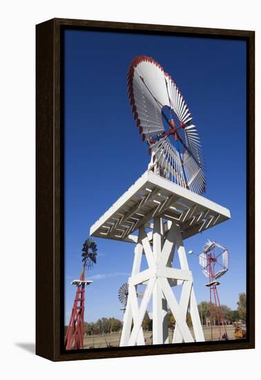 Vintage Farm Windmills, Elk City, Oklahoma, USA-Walter Bibikow-Framed Premier Image Canvas