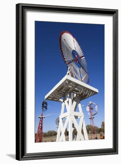 Vintage Farm Windmills, Elk City, Oklahoma, USA-Walter Bibikow-Framed Photographic Print