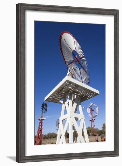 Vintage Farm Windmills, Elk City, Oklahoma, USA-Walter Bibikow-Framed Photographic Print