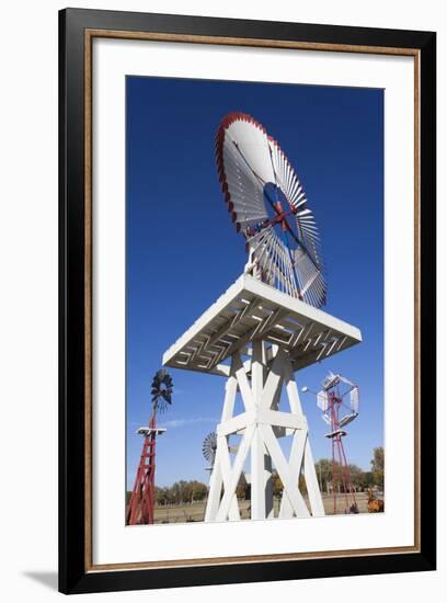 Vintage Farm Windmills, Elk City, Oklahoma, USA-Walter Bibikow-Framed Photographic Print