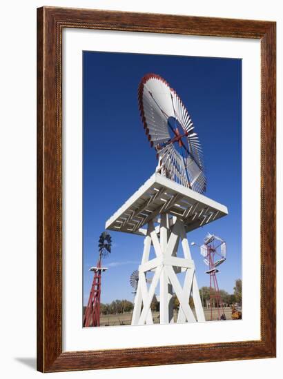 Vintage Farm Windmills, Elk City, Oklahoma, USA-Walter Bibikow-Framed Photographic Print