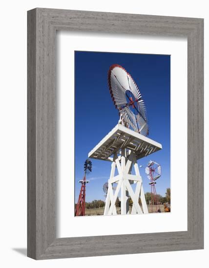 Vintage Farm Windmills, Elk City, Oklahoma, USA-Walter Bibikow-Framed Photographic Print