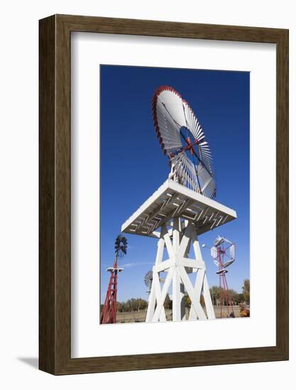 Vintage Farm Windmills, Elk City, Oklahoma, USA-Walter Bibikow-Framed Photographic Print