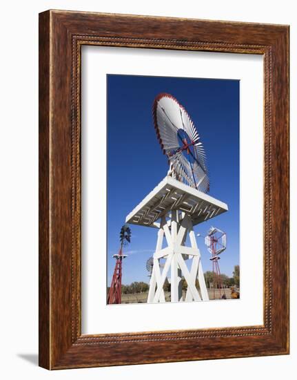 Vintage Farm Windmills, Elk City, Oklahoma, USA-Walter Bibikow-Framed Photographic Print