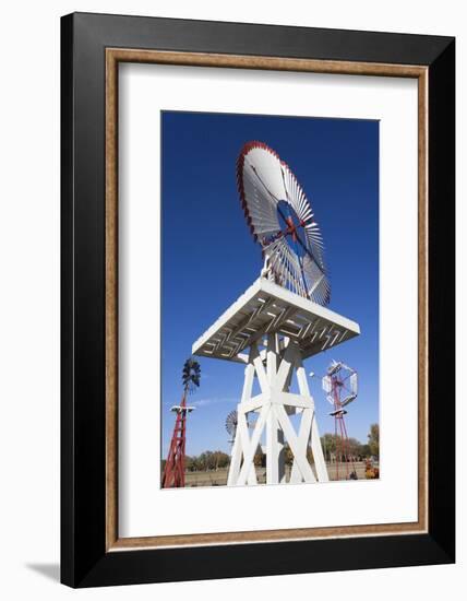 Vintage Farm Windmills, Elk City, Oklahoma, USA-Walter Bibikow-Framed Photographic Print