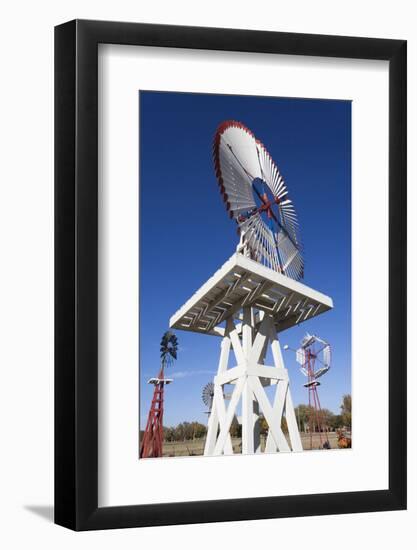 Vintage Farm Windmills, Elk City, Oklahoma, USA-Walter Bibikow-Framed Photographic Print