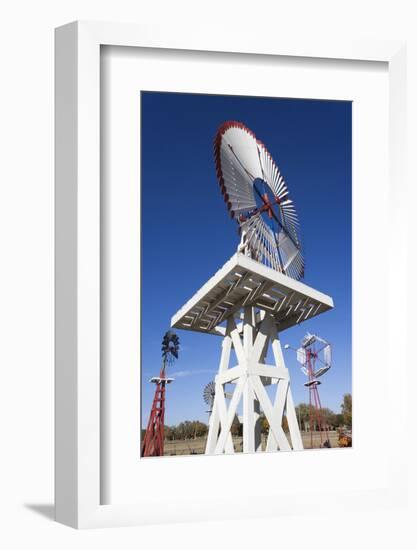 Vintage Farm Windmills, Elk City, Oklahoma, USA-Walter Bibikow-Framed Photographic Print