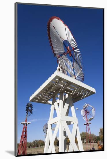 Vintage Farm Windmills, Elk City, Oklahoma, USA-Walter Bibikow-Mounted Photographic Print