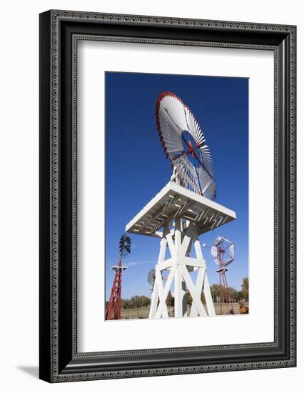 Vintage Farm Windmills, Elk City, Oklahoma, USA-Walter Bibikow-Framed Photographic Print