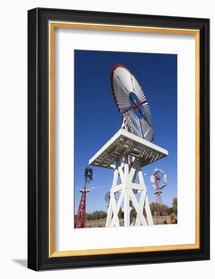 Vintage Farm Windmills, Elk City, Oklahoma, USA-Walter Bibikow-Framed Photographic Print