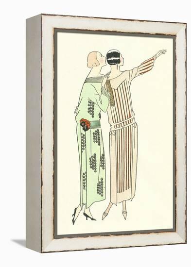 Vintage Fashion Illustration-null-Framed Stretched Canvas